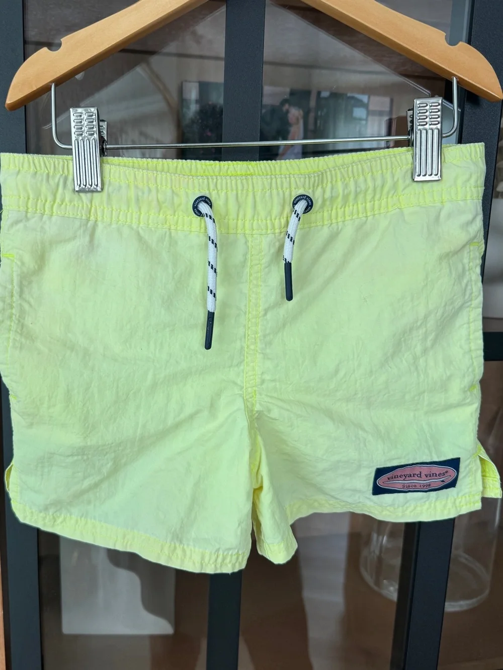 Vineyard Vines toddler boys swimming trunks neon yellow highlighter shorts